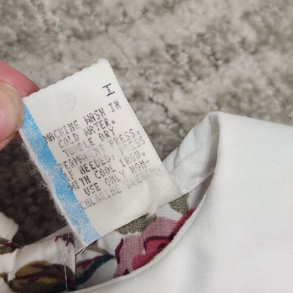 Baby Togs vintage rose floral collar romper size 6-9 months - Picture 3 of 11